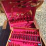 1950s Siam Thailand Brass Embossed Cutlery Set Image 5