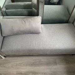 Francis Brennan Modern Grey Chaise Lounge Daybed Excellent Condition