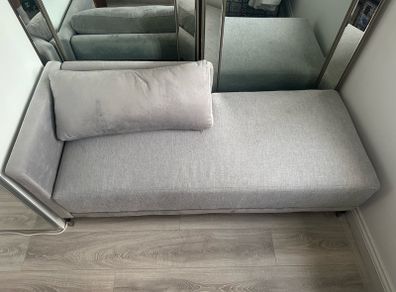 Francis Brennan Modern Grey Chaise Lounge Daybed Excellent Condition