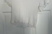 Zara white ribbed crop tshirt top size S