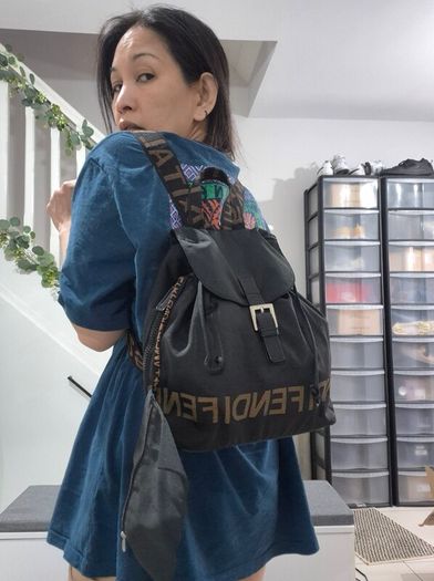 Fendi Vintage Nylon & Leather Back Pack
