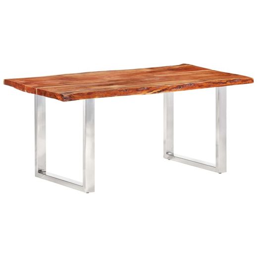 Dining Table with Live Edges Solid Acacia Wood 200 cm 6 cm