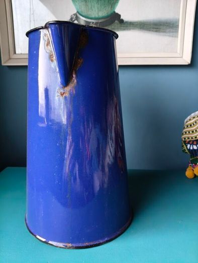 Vintage Enamel Jug/Vase