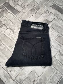 Calvin Klein Mens Slim Fit Black Denim Jeans W34 L30