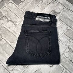 Calvin Klein Mens Slim Fit Black Denim Jeans W34 L30