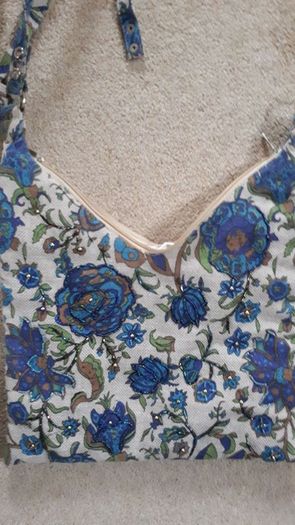 Beaded Fabric Handbag
