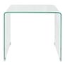 Coffee Table Tempered Glass 49.5x50x45 cm Clear Image 2