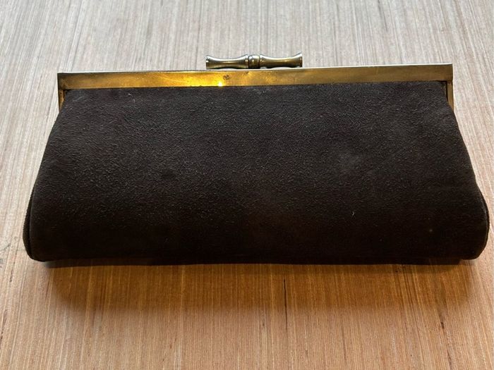 Vintage Suede Leather Clutch Bag