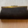 Vintage Suede Leather Clutch Bag Image 4