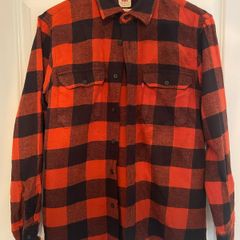 Mens Levis Red and Black Buffalo Check Shirt Long Sleeve. Size Small.