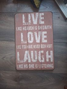 wooden sign