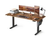 Electric Height Adjustable Desk 180 x 80 cm XL Vintage Brown