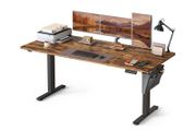 Electric Height Adjustable Desk 180 x 80 cm XL Vintage Brown