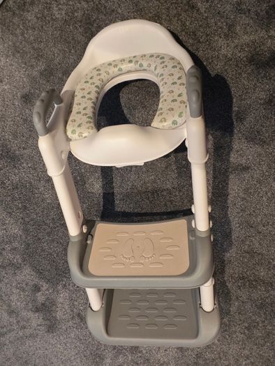 Baby training toilet seat with step