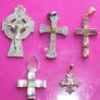 Collection of 5 Crosses Jesus Christian Onyx Zirconia Others 5cm , 3,5cm Image 3