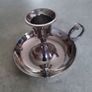 SET OF 2  Silver METAL Chamber Candlestick Candle Holder. Image 9
