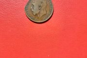 1921 George V Penny with Clipped Planchet Error