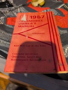 oldsmobile owners manual