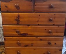 Pine 6 Drawer Chest of Drawers Solid Wood Great Condition