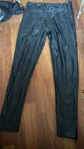 Leather look leggings size medium