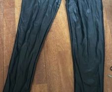 Leather look leggings size medium