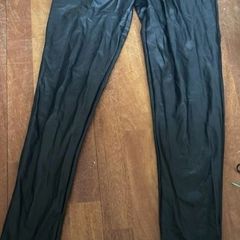 Leather look leggings size medium