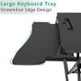 _High desk sit stand computer table height adjustable 80cm desk standing desk desk top double monitor riser computer table (80x40cm, black) Image 5
