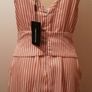 Pretty Little Thing Rust Stripe Tie Waist Dress New With Tags  Size UK12 CAN POST Image 6