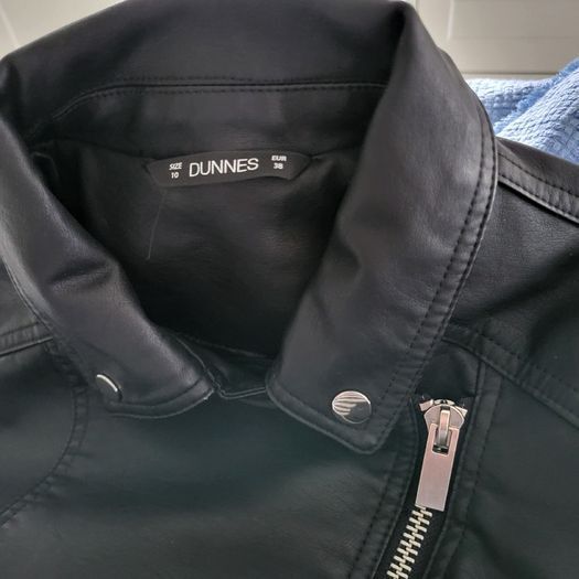 Dunnes Stores Black Faux Leather Moto / Biker Jacket