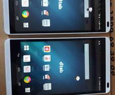 2 Dtabs 7 inch Tablets, Model D-01G, 1GB Ram, Quad Core 1.6GHz, Working Fine, Suitable for 2 Kids to play with