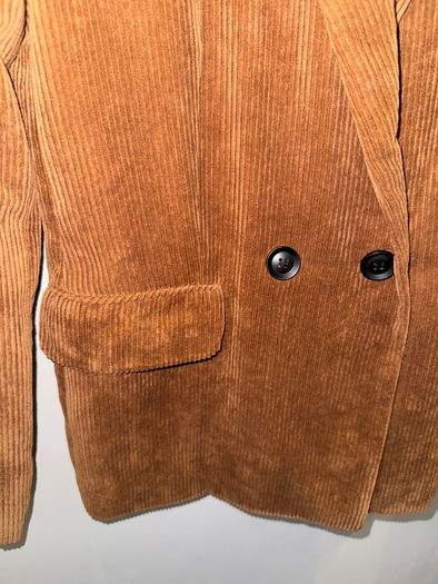 BERSHKA Tan Corduroy Blazer Jacket Size S!