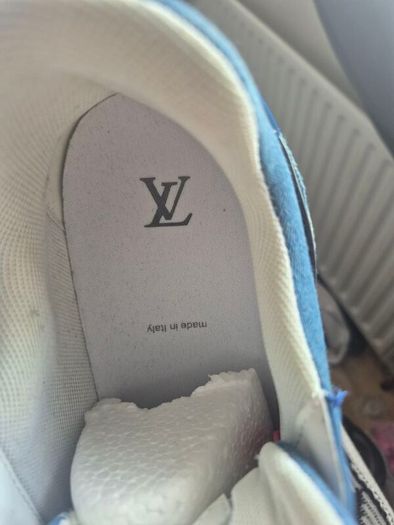 Blue Denim Monogram Skate Shoes
