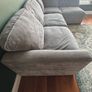 Grey Corner Sofa with Footstool (Harvey Norman Fantasia) Image 7