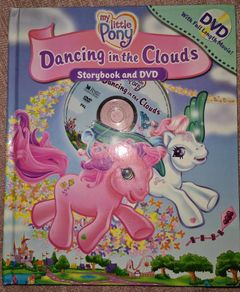 Vintage G3 My little pony book with dvd Dancing in the clouds