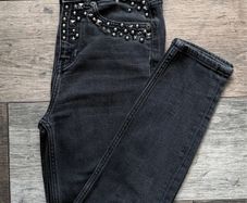 Kooples Lizzy Skinny jeans Size 25/Uk6 Black Studded