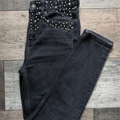 Kooples Lizzy Skinny jeans Size 25/Uk6 Black Studded