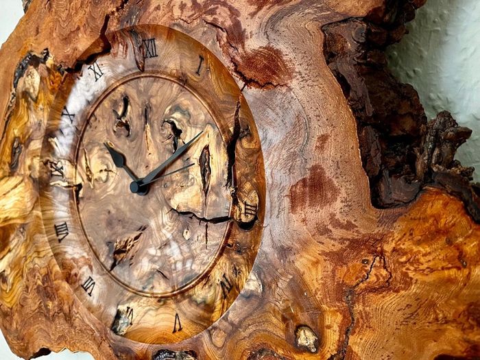 Hand crafted Wooden clock