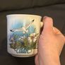 Vintage Utah Souvenir White Ceramic Coffee Mug Seagull Flowers Image 5