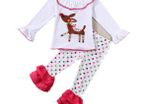 Polka Dot Reindeer Tunic and Legging Christmas Outfit