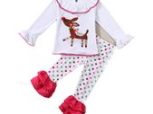 Polka Dot Reindeer Tunic and Legging Christmas Outfit