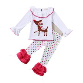 Polka Dot Reindeer Tunic and Legging Christmas Outfit