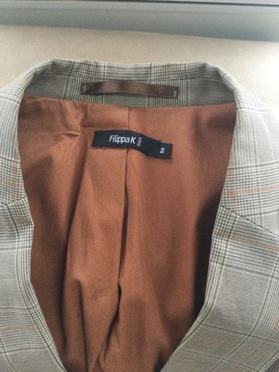 Filippa k mens check jacket fitted size 50 medium Swedish designer