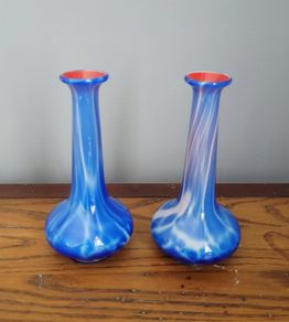 Mid-century murano pair of vases