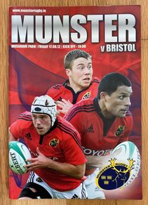 2012 Munster v Bristol - Pre-Season Friendly Programme