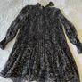 Maje Baby Doll Dress in Printed Silk Image 5