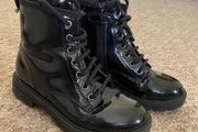 Next Girls Black Patent Boots. Size 12.5. See 2 pics