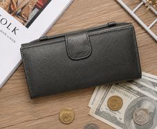 Leather Wallet for Women Card Holder Purse, Multi Compartment Clutch Wallet
