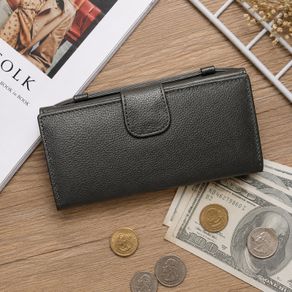 Leather Wallet for Women Card Holder Purse, Multi Compartment Clutch Wallet