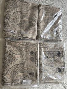 curtains 4 panels brand new beige vintage buy 2 for 20 or 4 for 36