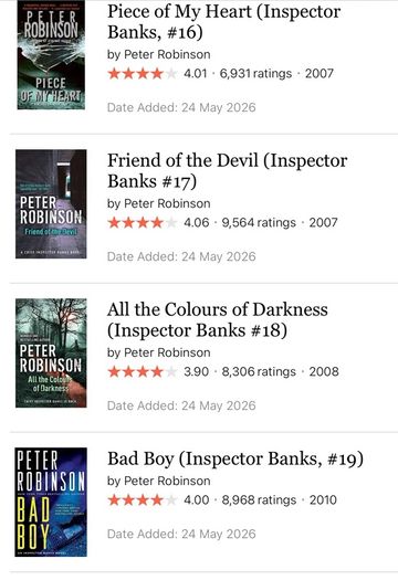12 x Peter Robinson DCI BANKS crime series no 7 and 13 to 25 or individual